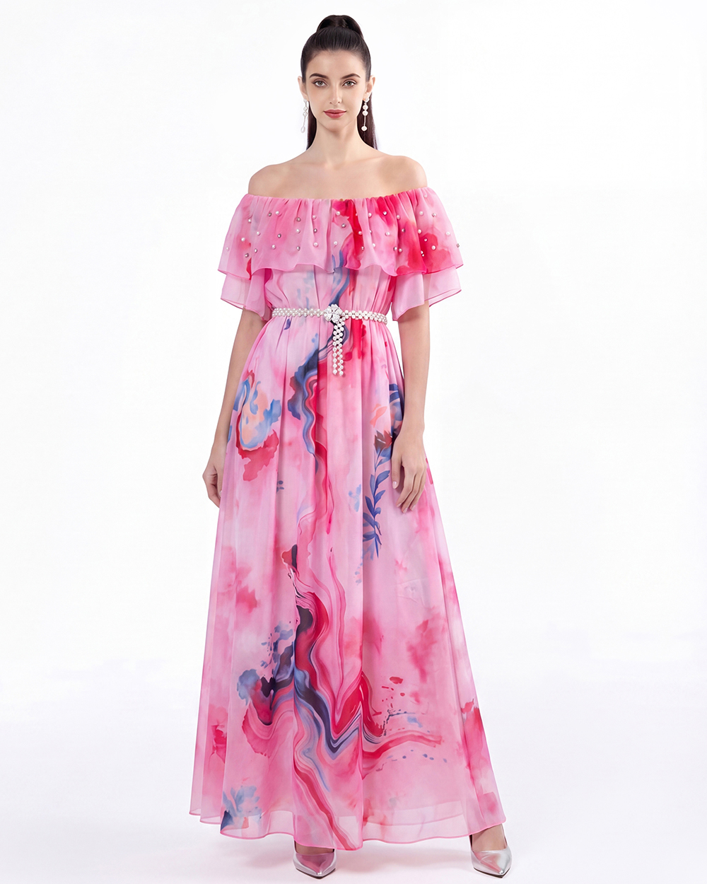 Printing Bohemian beach dress