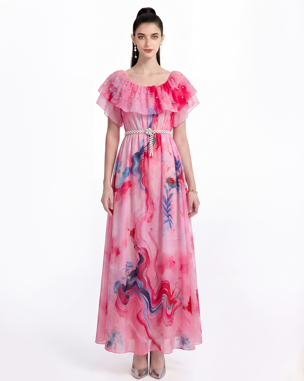 Printing Bohemian beach dress