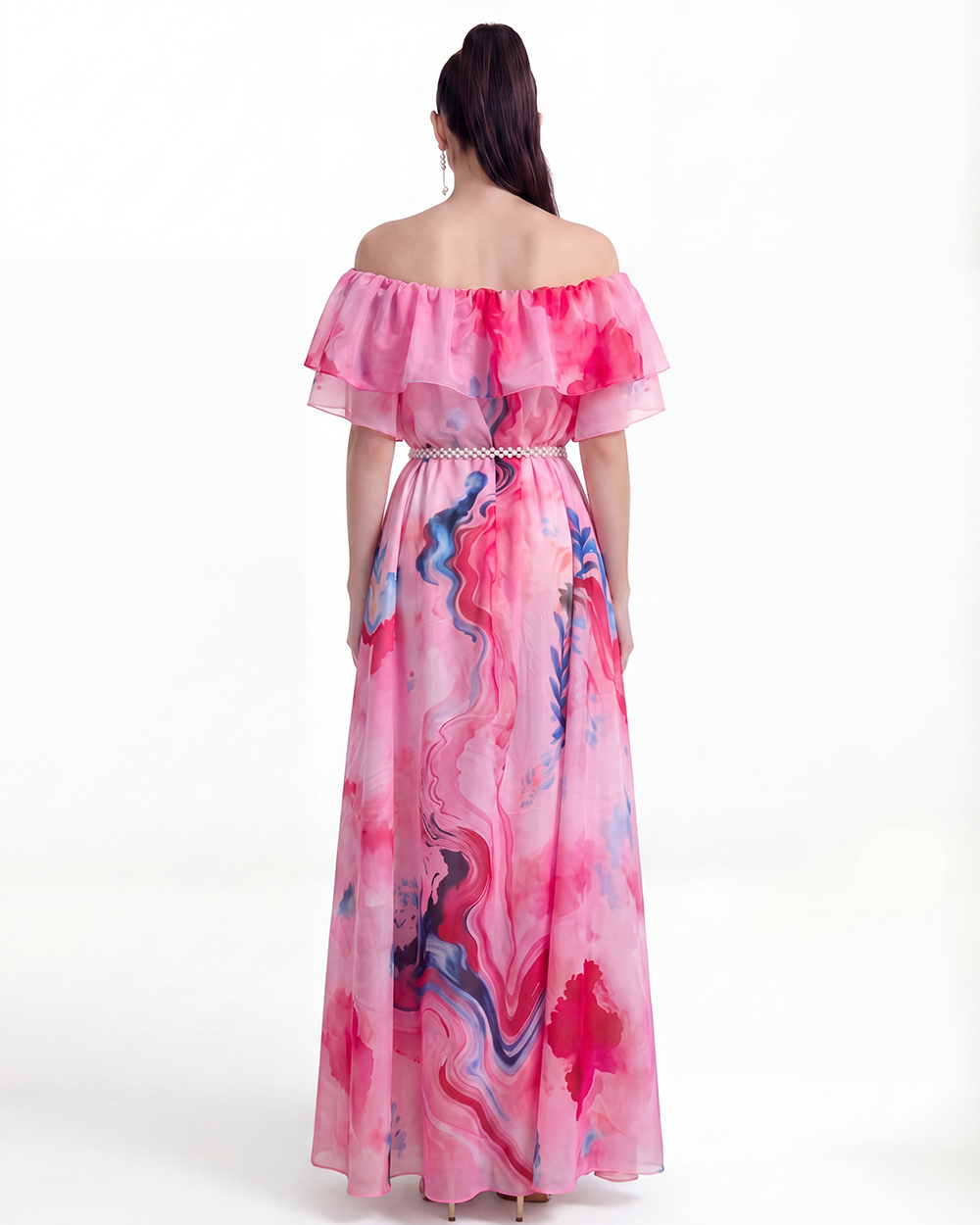 Printing Bohemian beach dress