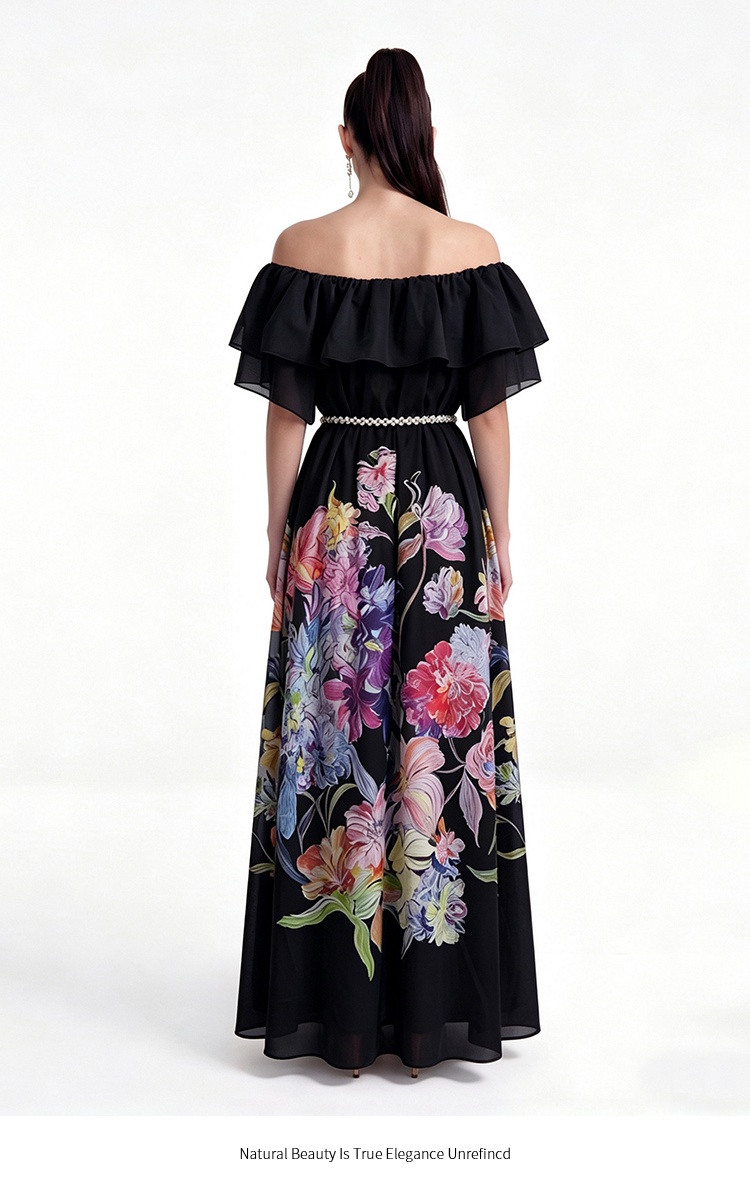 Printing Bohemian beach dress