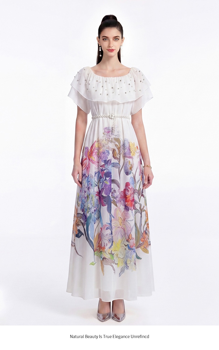 Printing Bohemian beach dress