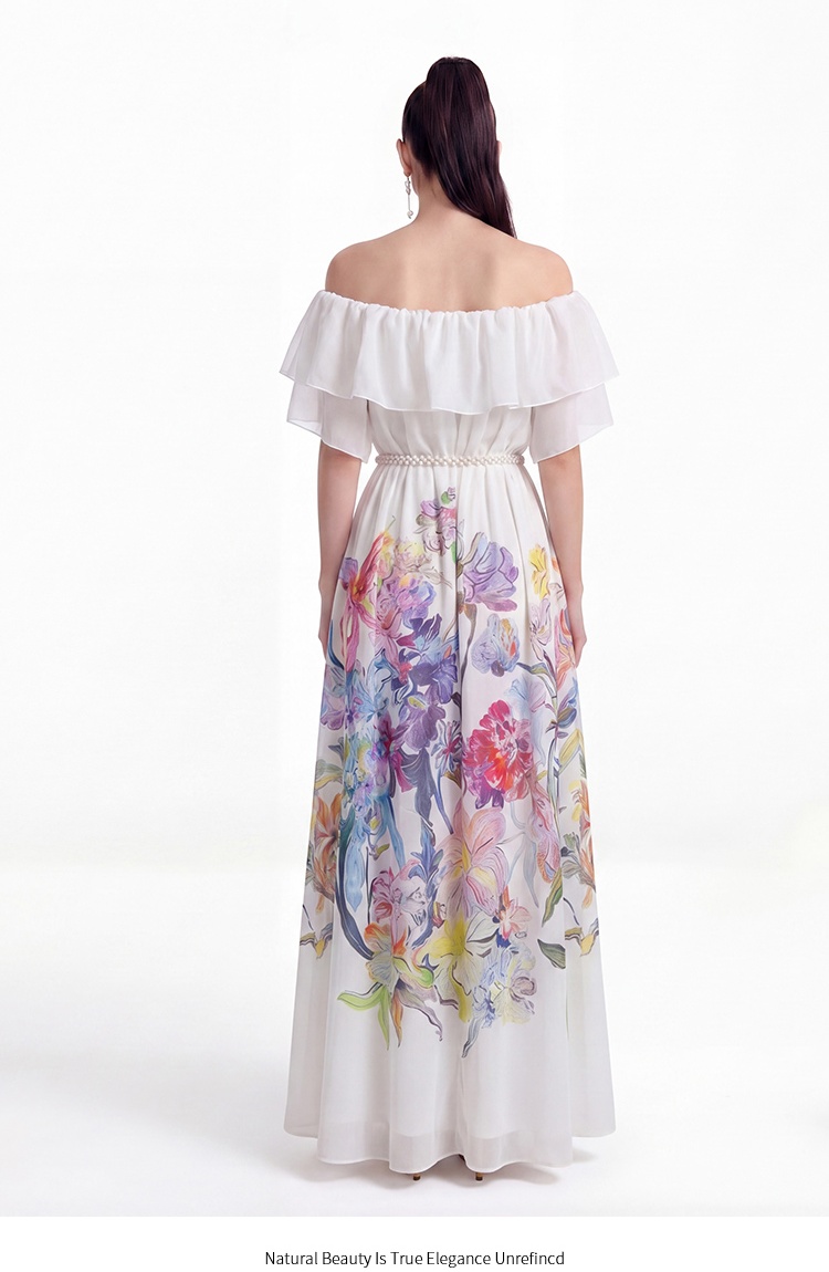 Printing Bohemian beach dress