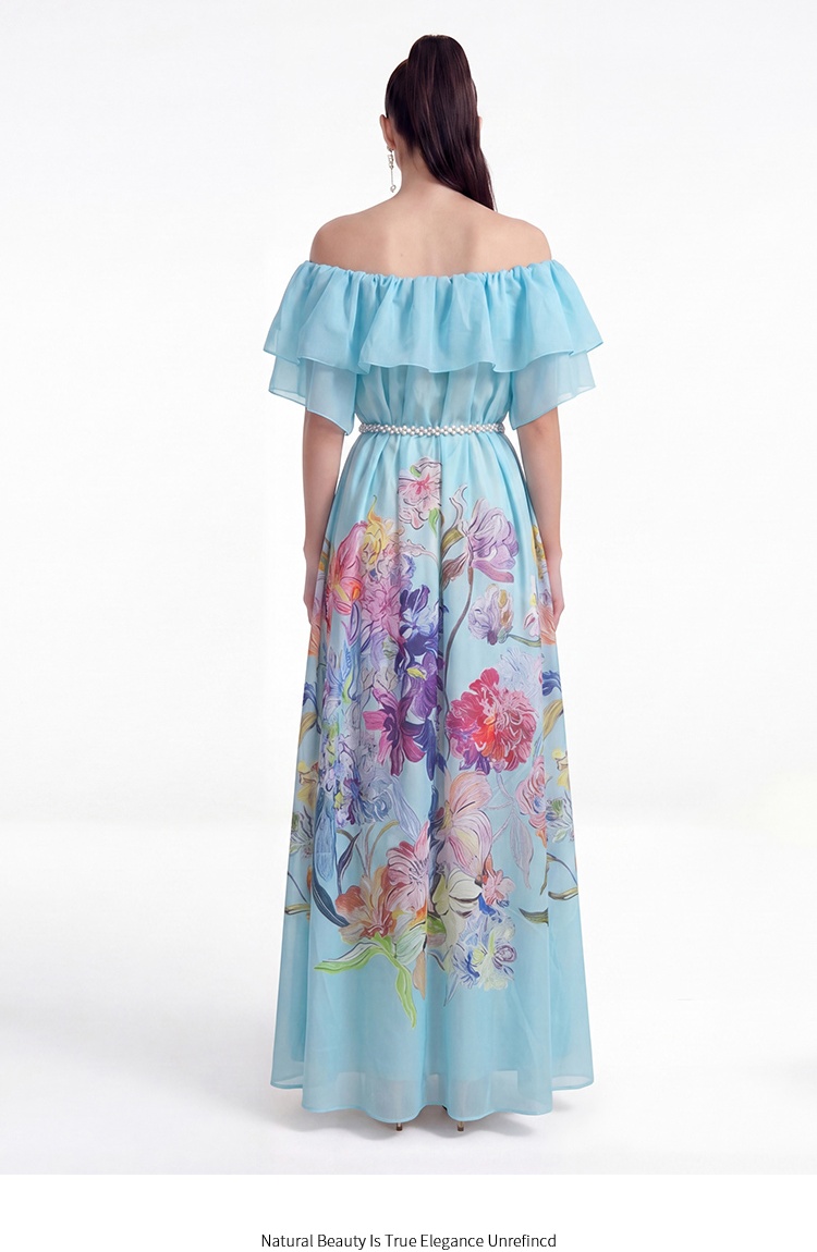 Printing Bohemian beach dress