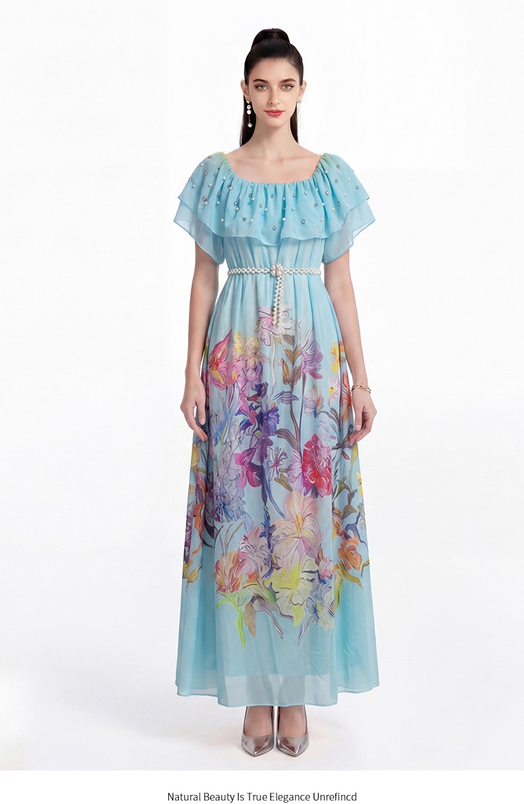 Printing Bohemian beach dress