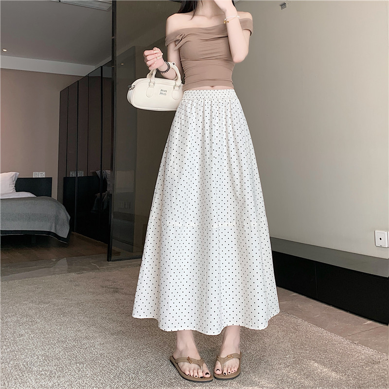 Tender summer skirt A-line long dress for women