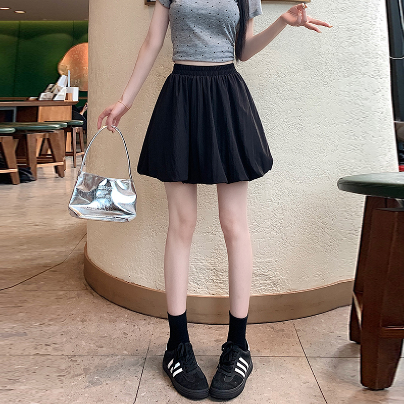 Pumpkin bubble spring and summer skirt for women