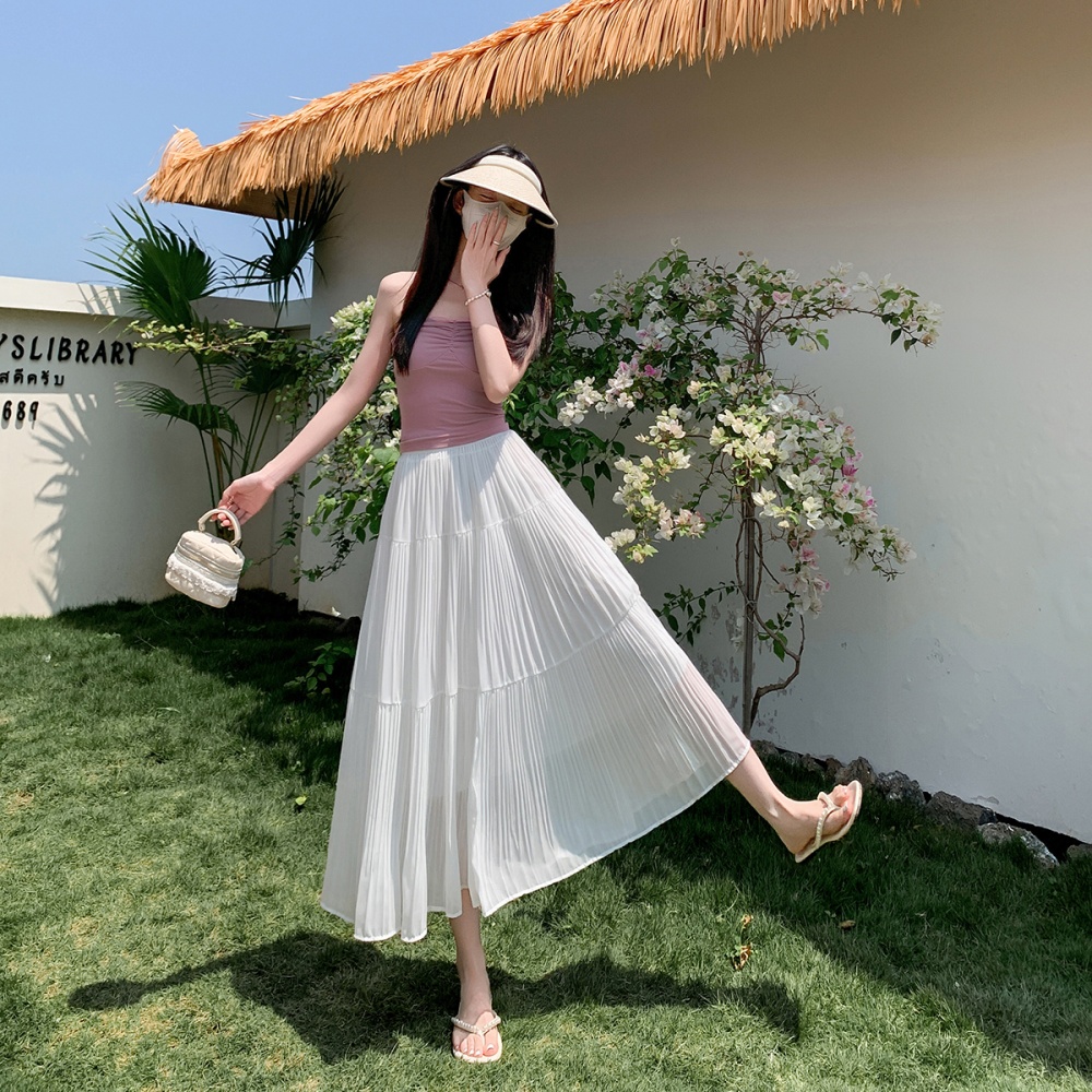 High waist long dress cake skirt for women