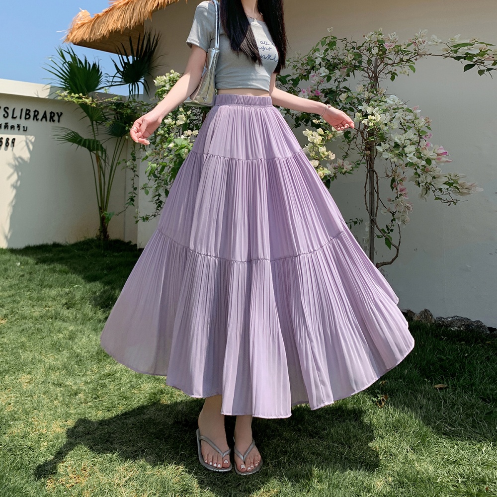 High waist long dress cake skirt for women