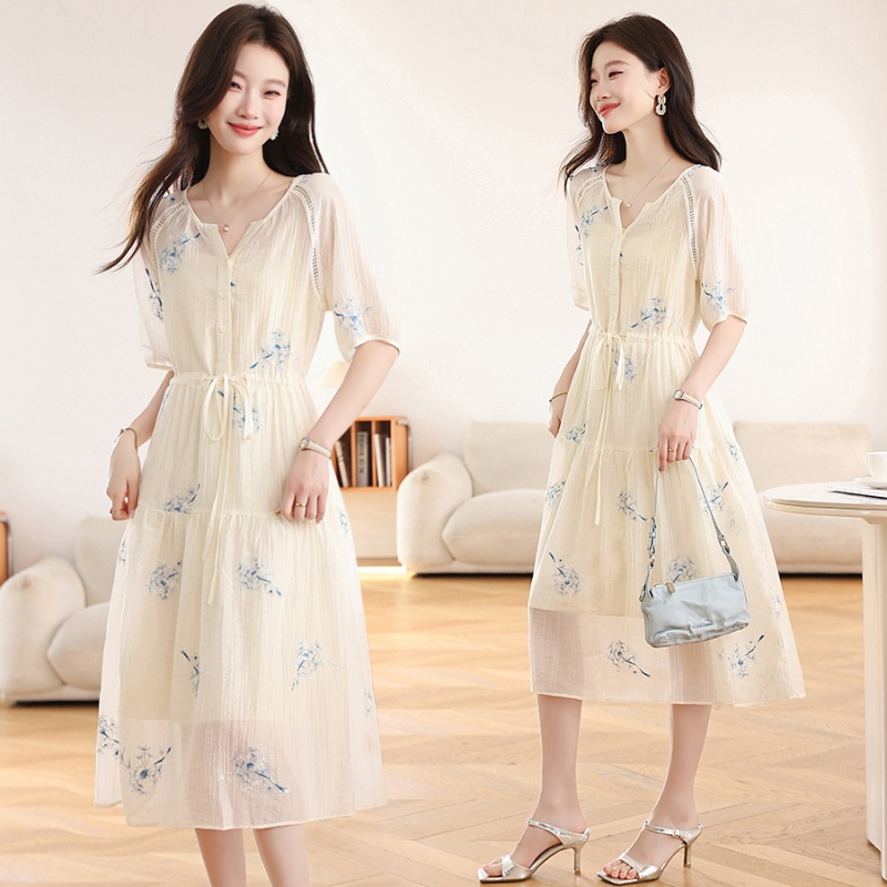 Tender long dress Chinese style dress for women