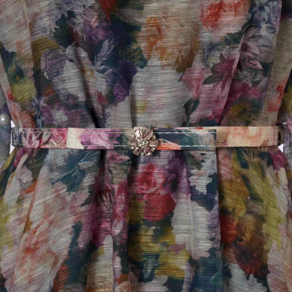 Printing mini dress umbrella swing spring corset