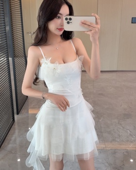 Slim cake formal dress short sling dress