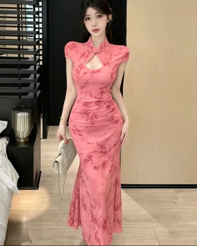 Summer sexy long cheongsam Chinese style temperament dress