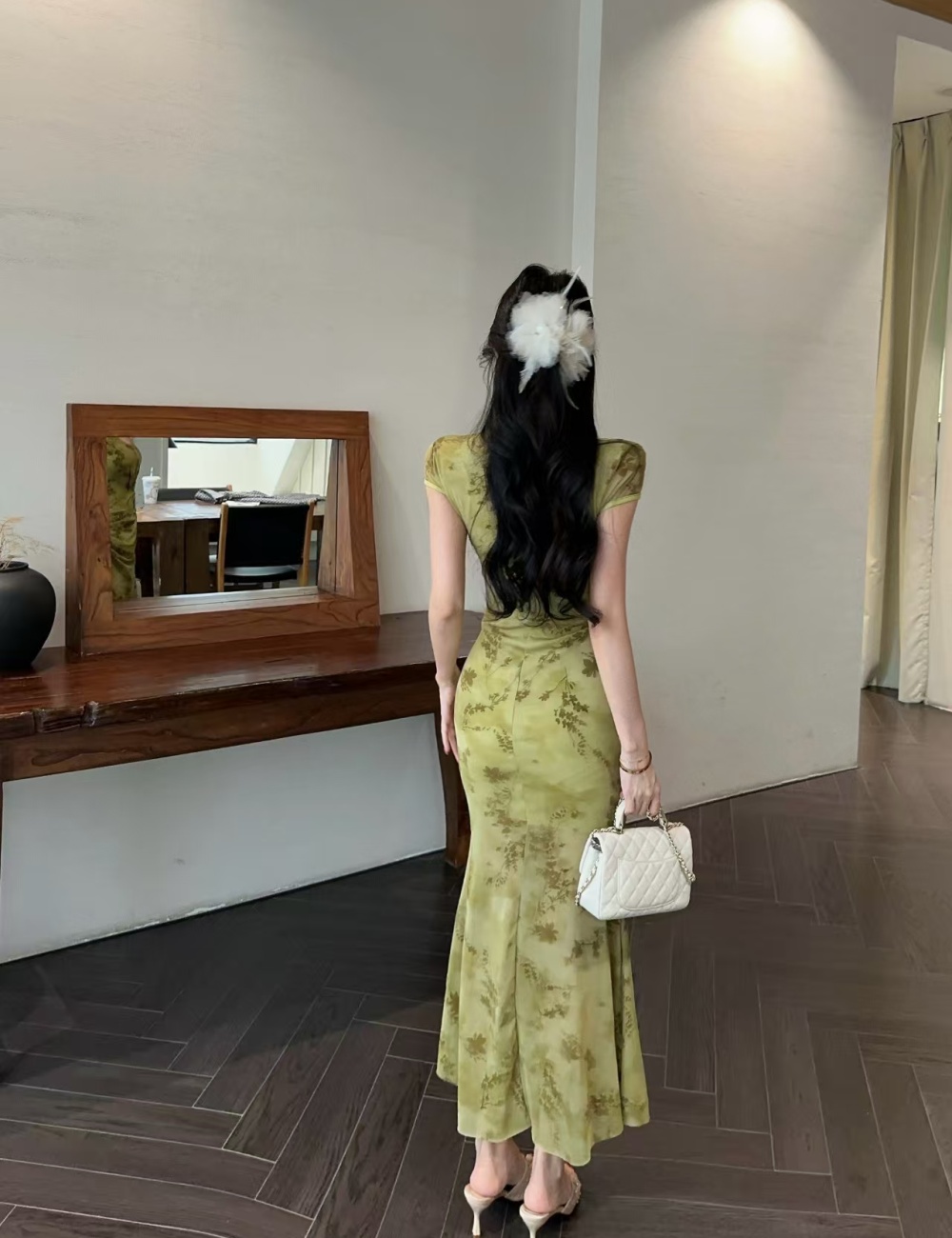 Summer sexy long cheongsam Chinese style temperament dress