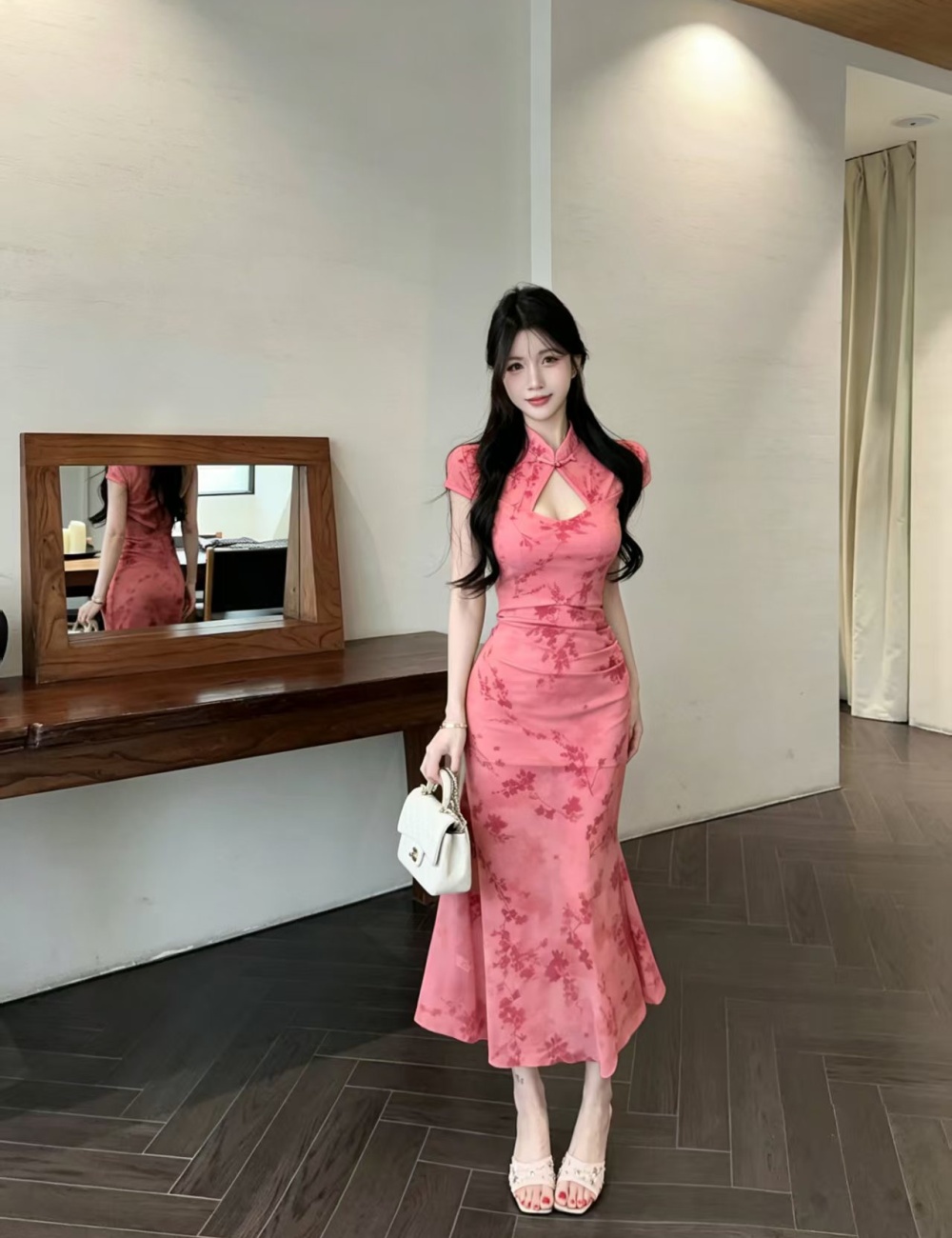 Summer sexy long cheongsam Chinese style temperament dress