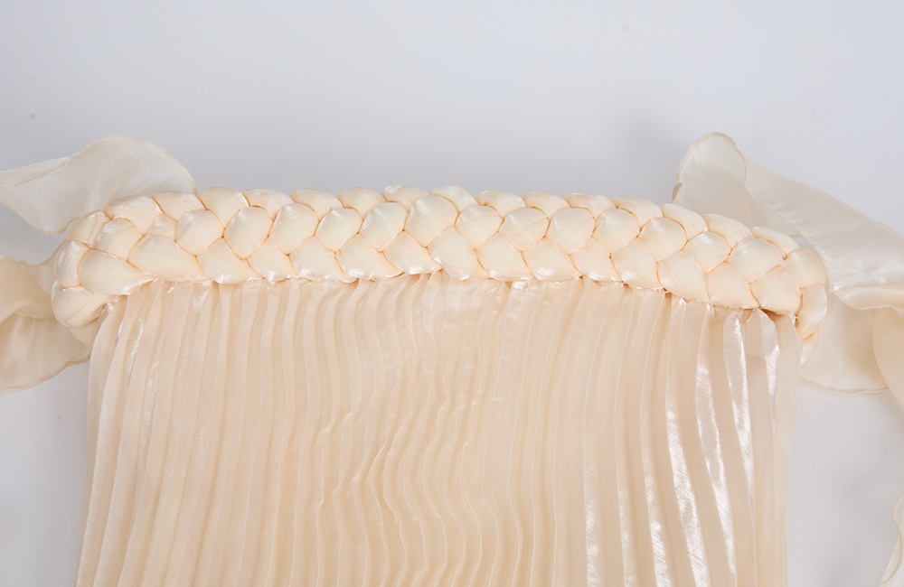 Lotus leaf edges France style streamer big skirt dress