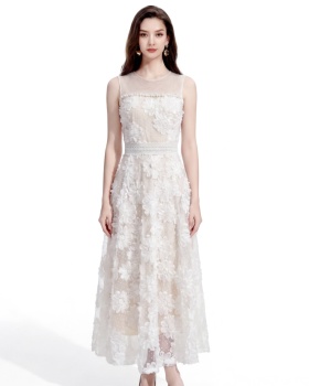 Sleeveless formal dress stereoscopic dress for women