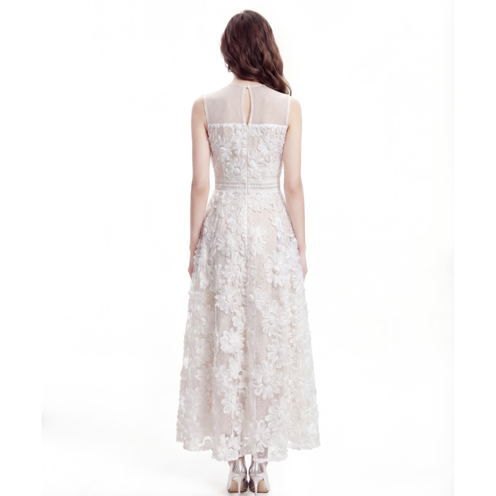 Sleeveless formal dress stereoscopic dress for women