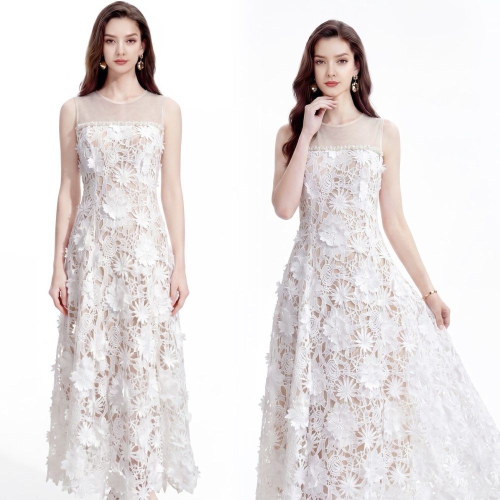 Pinched waist ladies dress summer formal dress