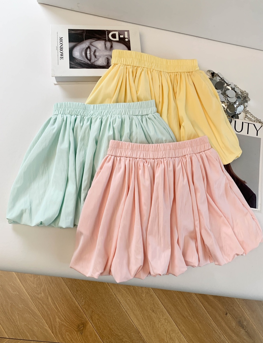Loose A-line skirt lazy summer short skirt for women