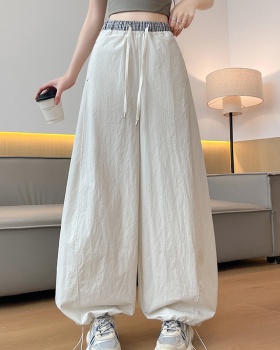 Summer waistband casual pants thin pants for women