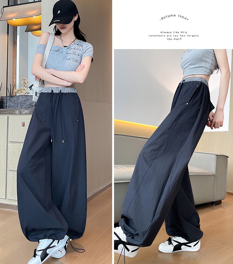 Summer waistband casual pants thin pants for women