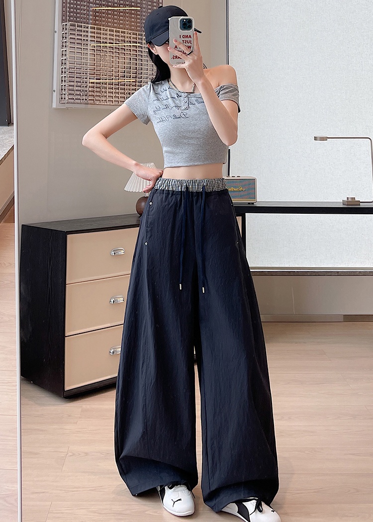 Summer waistband casual pants thin pants for women