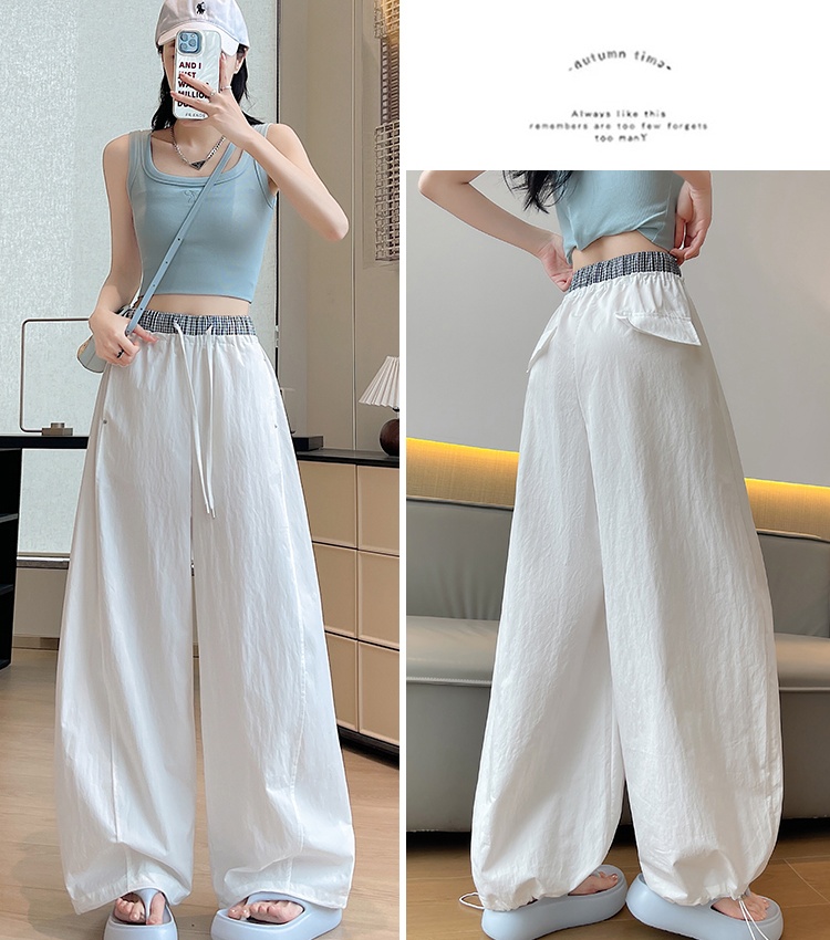 Summer waistband casual pants thin pants for women