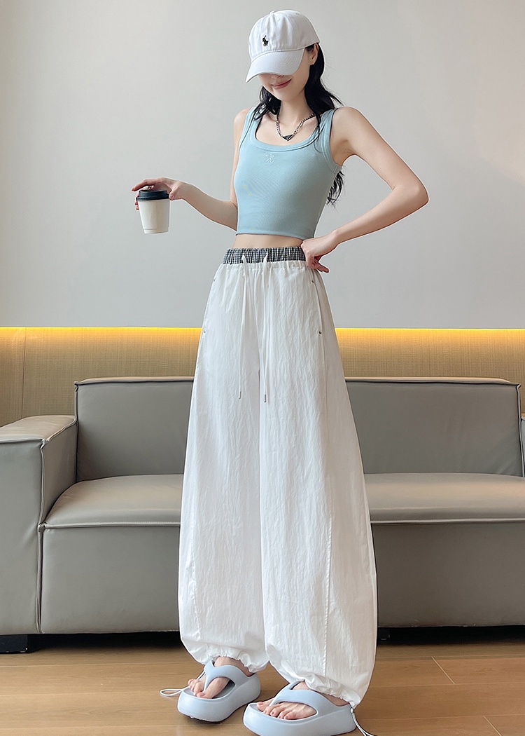 Summer waistband casual pants thin pants for women