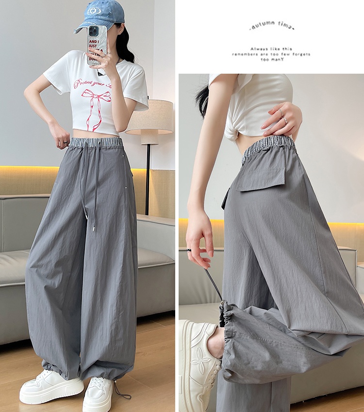 Summer waistband casual pants thin pants for women