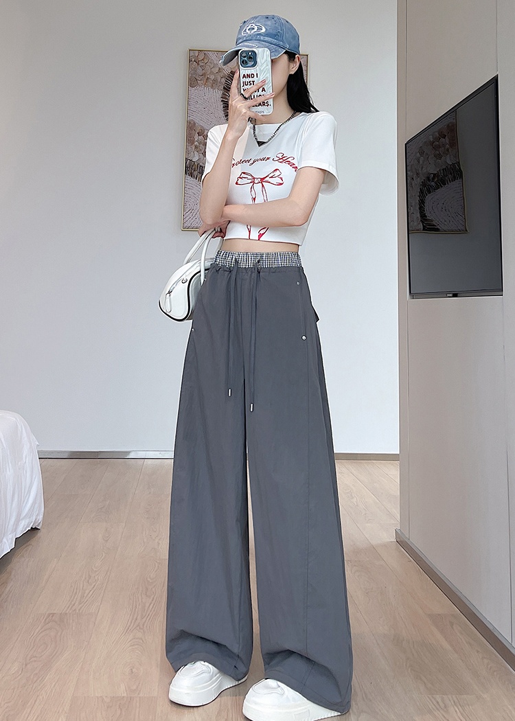 Summer waistband casual pants thin pants for women
