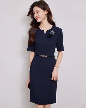 Small fellow pinched waist slim retro dress