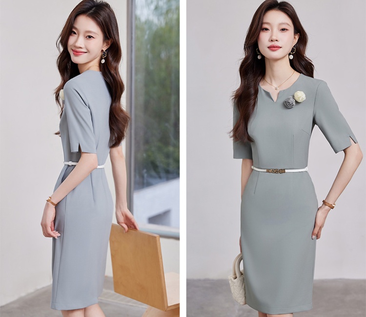 Small fellow pinched waist slim retro dress