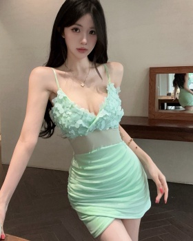 Gauze fold stereoscopic summer dress for women