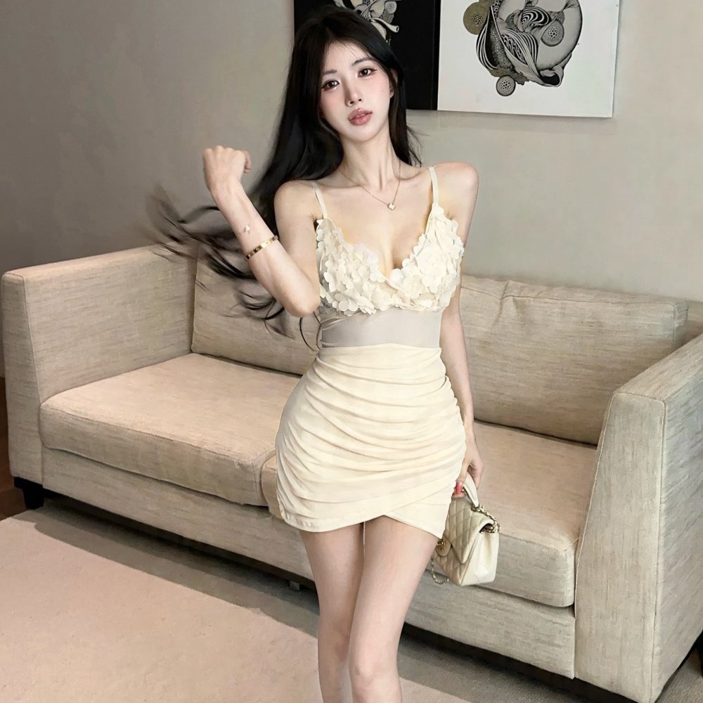 Gauze fold stereoscopic summer dress for women