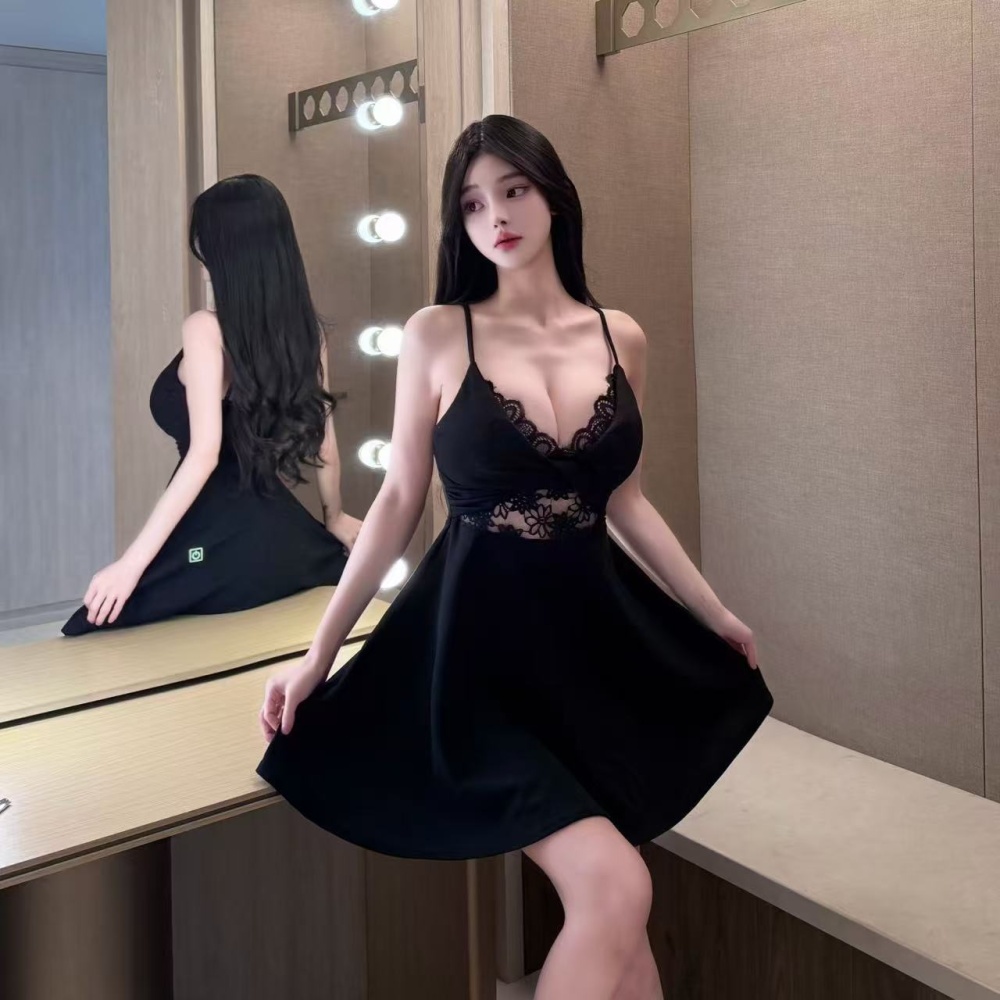 Sling lace sexy vest halter enticement nightdress