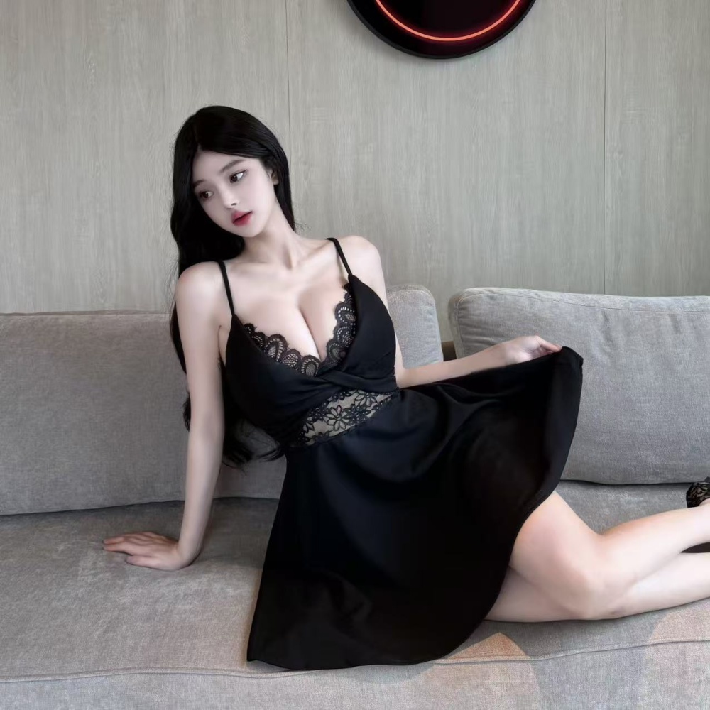 Sling lace sexy vest halter enticement nightdress