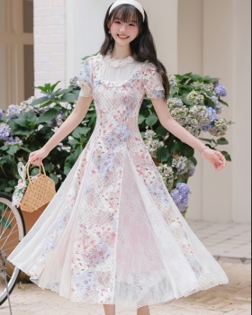 Lace splice summer France style doll dress for women