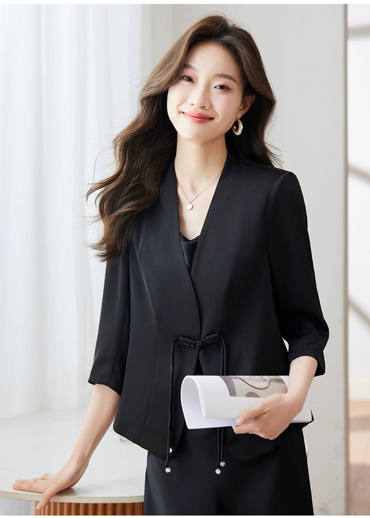 Casual short sleeve tops small fellow business suit for women