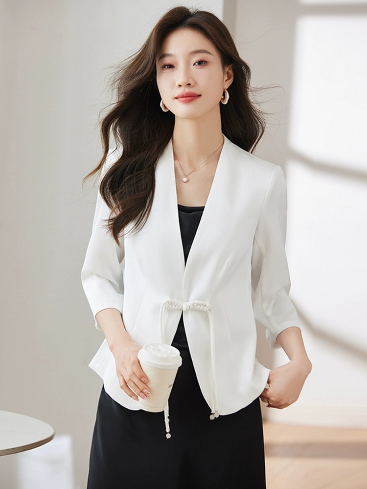 Casual short sleeve tops small fellow business suit for women