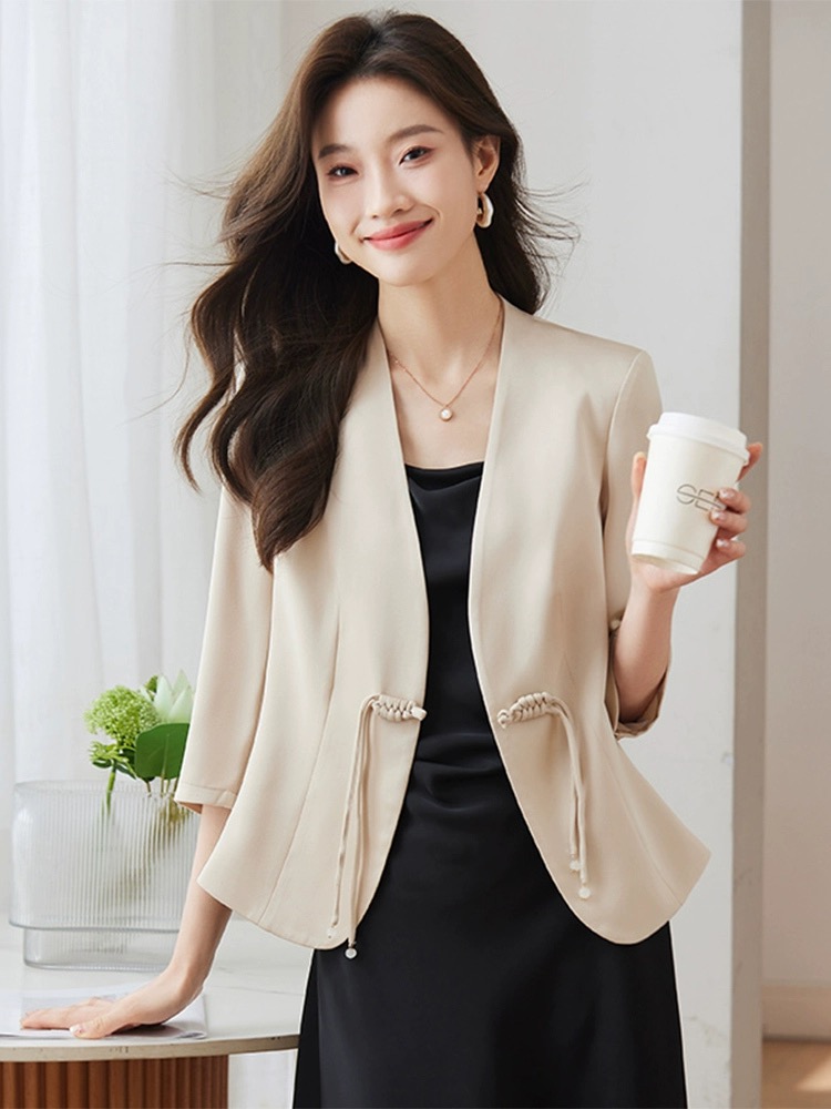 Casual short sleeve tops small fellow business suit for women