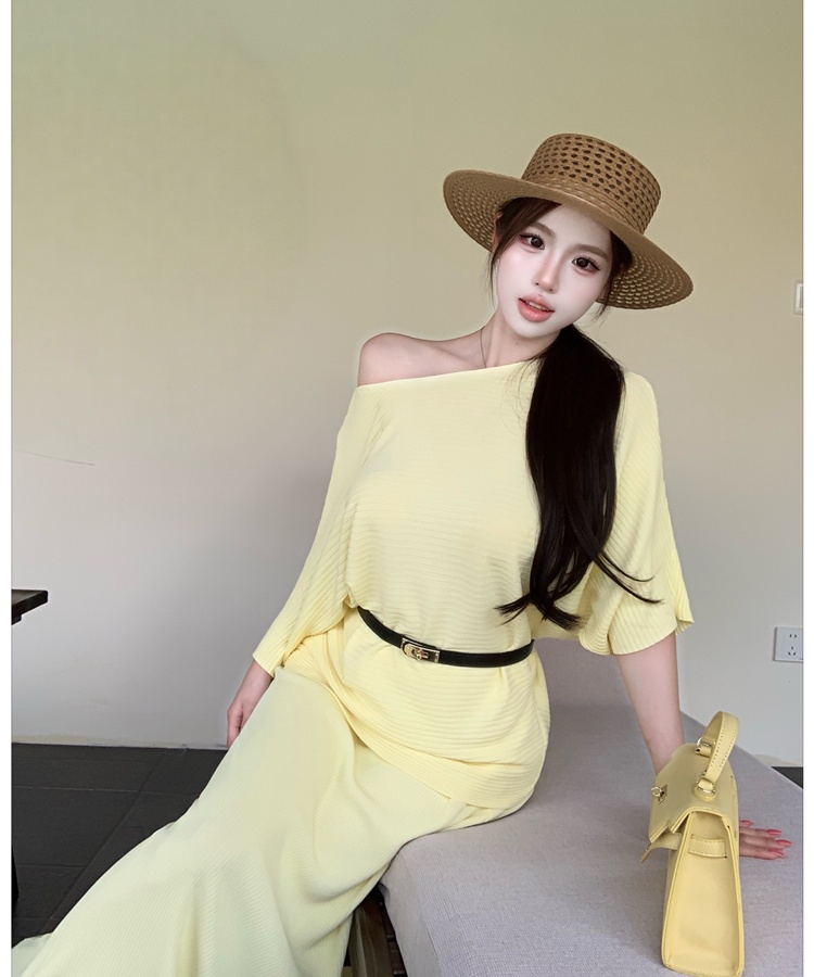 Short sleeve high waist skirt tender summer tops 3pcs set