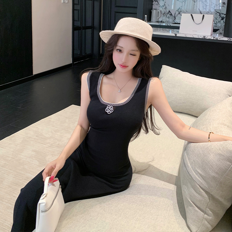 Summer bottoming dress sleeveless inside the ride vest