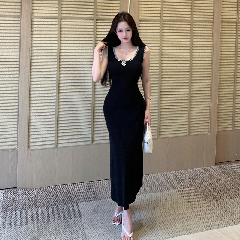 Summer bottoming dress sleeveless inside the ride vest