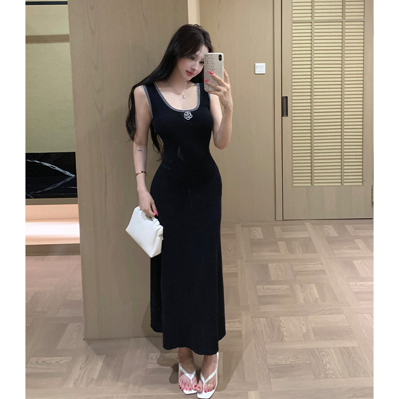 Summer bottoming dress sleeveless inside the ride vest