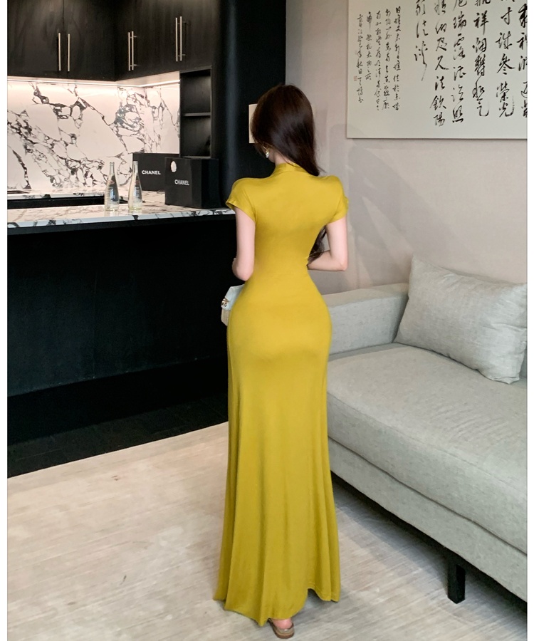 Temperament slim long dress bandage dress for women