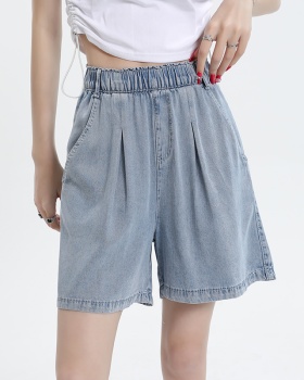 All-match summer wide leg pants Casual short jeans