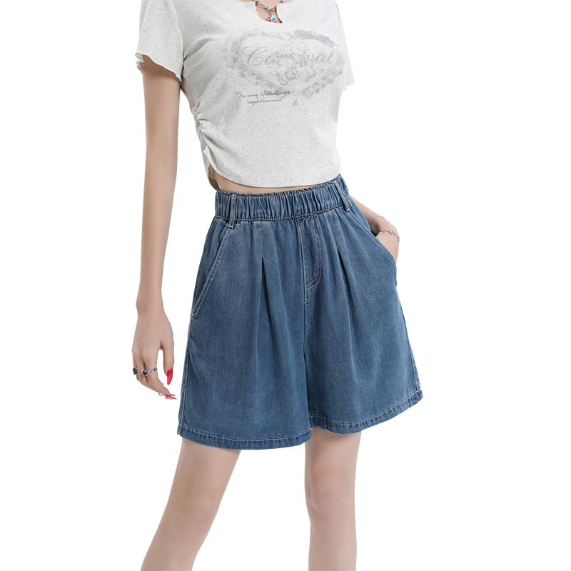 All-match summer wide leg pants Casual short jeans
