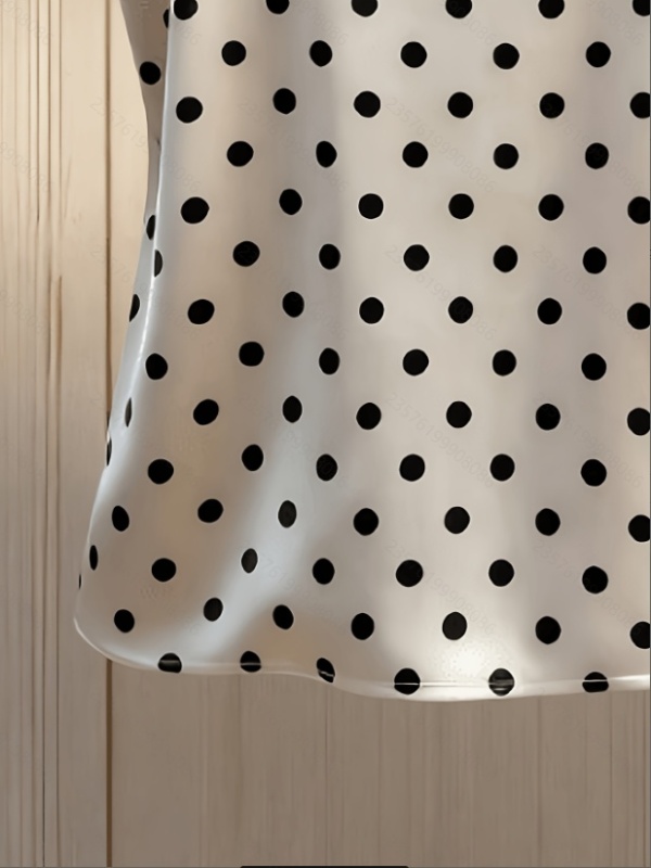 Satin sling fashion polka dot pearl decoration vest