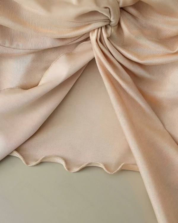 Elegant pure summer satin wrapped chest tops