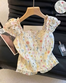 Summer France style commuting shirt for women